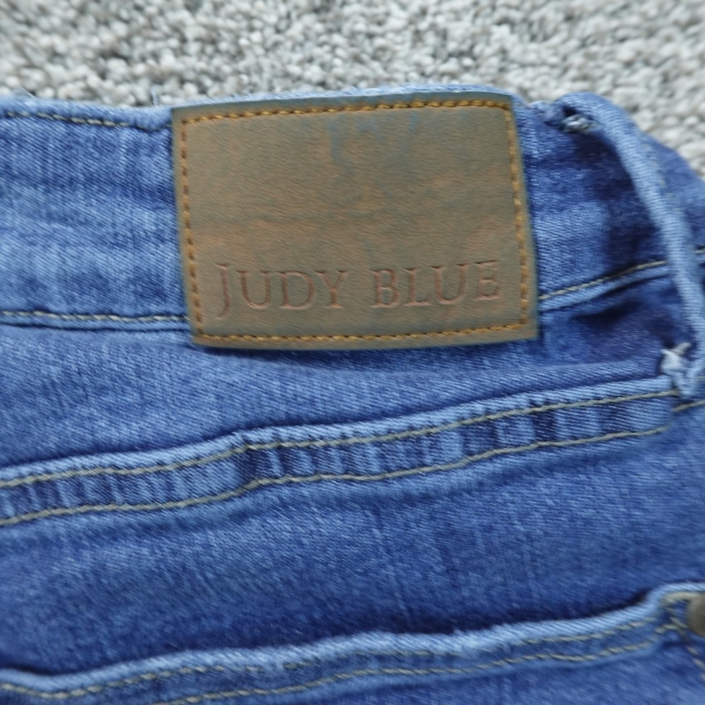 Judy Blue Jeans Womens 18W Dark Denim Pants High Rise Flare Bell Bottom Stretch - Picture 11 of 12